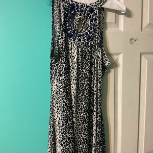 Cache xl leopard black and white print